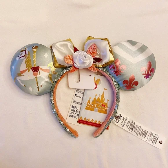 [Limited Edition] NWT Minnie’s Main Attraction King Arthur’s Carousel Ears 2020 Disney Minnie Mouse Ears Headband Main Attraction King  main image 3